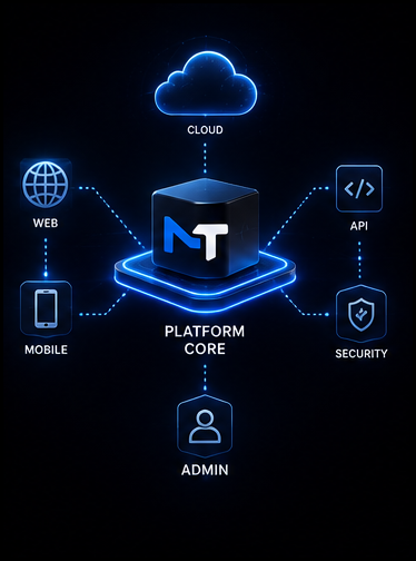 Dijagram Platform Architecture od Platform Core do Client Applications